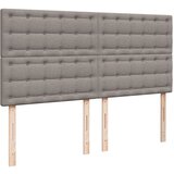  Krevet s oprugama i madracem smeđesivi 200x200 cm od tkanine | shoptok.hr