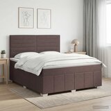  Boxspring krevet s madracem Tamno smeđa 160 x 200 cm Tkanina Slike