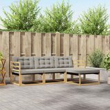  Set vanjskih sofa 4 kom. Bijela i svjetlosiva | shoptok.hr