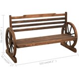  Vrtna klupa 112 cm od masivne jelovine | shoptok.hr
