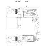 Metabo udarna bušilica SBE 650 650 W R+L sa koferom | Eponuda.ba