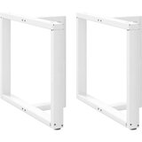  Noge za jedilno mizo v obliki črke T, 2 kosa, bele barve, 100 x 35 x (72–73) cm, jeklo, (22123919) | Shoptok.si