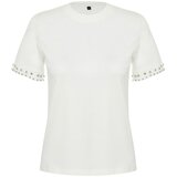 Trendyol Ženska majica TWOSS24TS00070, Bela Cene