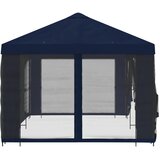 Paviljon s bočnim stranama 6 x 3 m Plava Poliester i čelik 190 | shoptok.hr