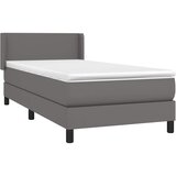  s oprugama i madracem sivi 100x200 cm od umjetne kože | shoptok.hr