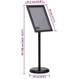 vidaXL A3 Pedestal Poster Stojala 2 kosa Črno aluminijasto stojalo | Shoptok.si