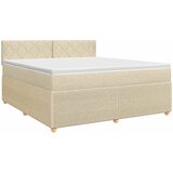  Boxspring krevet s madracem Krem 160 x 200 cm Tkanina | shoptok.hr