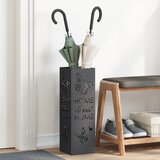vidaXL Stalak za kišobrane Crni Metal Srednji Dekorativni uzorci | shoptok.hr
