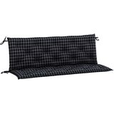  Jastuci za vrtnu klupu crni karirani 2 kom 150x50x7 cm tkanina | Eponuda.com