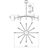  Redo 01-2774 - Luster na šipci RAYEN 12xG9/10W/230V bronza | Eponuda.com