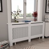vidaXL Pokrov za radiator bel 172x19x81,5 cm MDF, (20769816) | Shoptok.si