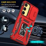 SUNSKY Hybrid Armor ovitek za Samsung A35 / A55, Rdeč | Shoptok.si