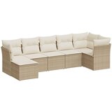  7-dijelni set vrtnih sofa od poliratana s jastucima bež | shoptok.hr
