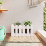 vidaXL Vrtna sadilica s izgledom ograde bijela 60x30x30 cm od borovine | shoptok.hr