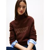 Tommy Jeans Pulover rjava / čokolada | Shoptok.si