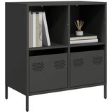 vidaXL Komoda črna 68x39x73,5 cm hladno valjano jeklo Cene