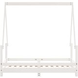  Otroški posteljni okvir bel 70x140 cm trdna borovina, (20916889) | Shoptok.si