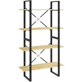 Maison Chic Knjižna omara - Knjižni regal 4-nadstropna 80x30x140 cm trdna borovina, (21725699) Cene
