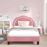  Krevet za djecu s uzglavljem Ružičasta 90 x 190 cm Baršun | shoptok.hr