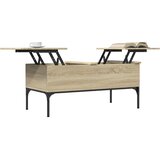  Stolić za kavu boja hrasta 100 x 50 x 45 cm od drva i metala | Eponuda.ba