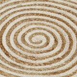  Ručno rađeni tepih od jute sa spiralnim uzorkom bijeli 120 cm | shoptok.hr
