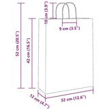  Papirnate vrećice 50 kom s ručkama žute 32x12x42 cm | shoptok.hr