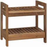  Polica za kupaonicu Prirodna 45 x 30 x 45 cm Čvrsto teak drvo | shoptok.hr