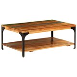  Stolić za kavu s policom od obnovljenog drva 100 x 60 x 35 cm | shoptok.hr