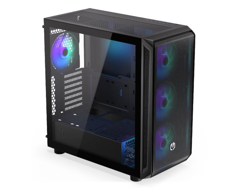 Arx 700 ARGB crni z steklenim PC oknom, Midi-Tower