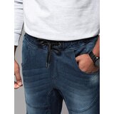 Ombre Men's denim jogger pants with rips and zippers - dark blue | Eponuda.ba