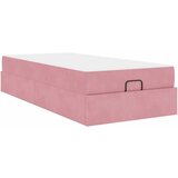 vidaXL Konstrukcija postelje z vzmetnico Roza 80 x 200 cm Žamet, (5000069905) | Shoptok.si