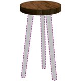  Gornji dio stola Tamno smeđa Ø 30 x 4 cm Čvrsto Hrastovo Drvo | shoptok.hr