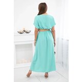 Kesi Włoski Long dress with a decorative belt light purple | Shoptok.si