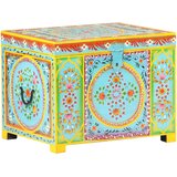 vidaXL Ročno barvana škatla 50x40x40 cm mangov les | Shoptok.si