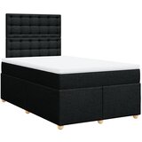 vidaXL Krevet box spring s madracem crni 120 x 190 cm od tkanine Cijene
