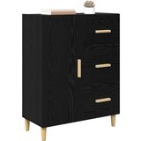 vidaXL Strani šal Črni hrast 34 x 69,5 x 90 cm Konstruiran les | Shoptok.si