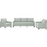  3-dijelni set sofa s jastucima svjetlosivi baršunasti | shoptok.hr