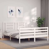  Za krevet s uzglavljem sivi 160 x 200 cm od masivnog drva Cijene