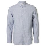 Selected Srajce z dolgimi rokavi Regkylian-Linen Shirt - Blue Fog/White Modra Cene