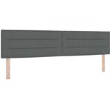 vidaXL vzglavje Komplet 2 Temno sivo Les in tekstil 200 x 7 x 78 cm | Shoptok.si