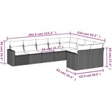  9-dijelni set vrtnih sofa od poliratana s jastucima crni | shoptok.hr