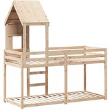  Krevet na kat s krovom 80 x 200 cm od masivne borovine | shoptok.hr