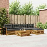 Set vanjskih sofa 6 kom. Prirodna i antracit | shoptok.hr