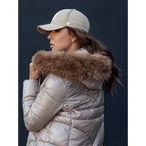 DStreet Women's winter jacket with hood WINTERCHIC camel | shoptok.hr