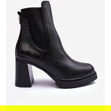 Boto Leather Boots On Heel Black Liresa | ePonuda.com