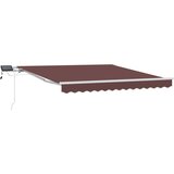 Tenda na ručno uvlačenje s LED smeđa 300 x 250 cm | shoptok.hr