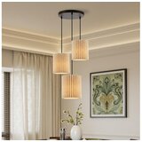  Brilagi - Visilica na sajli NORDIC WAVE 3xE27/15W/230V prečnik 38 cm lan/crna | Eponuda.com