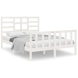 Furnova Posteljni okvir bel iz trdnega lesa 120x190 cm, (21940393) | Shoptok.si