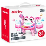  Muzički bubanj kraba 3u1 sa svetlosnim efektima, roze | Eponuda.com