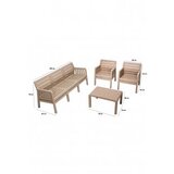 Hanah home baštenska garnitura lara mindersiz 3+1+1+S takim cappucino | ePonuda.com